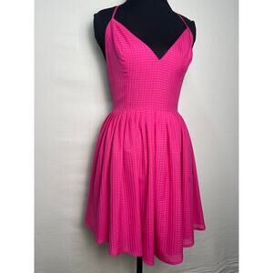 NBD Hot Pink Fit & Flare Mini Dress – Size M